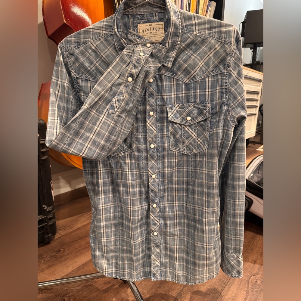 BKE western pearl snap shirt men’s medium M